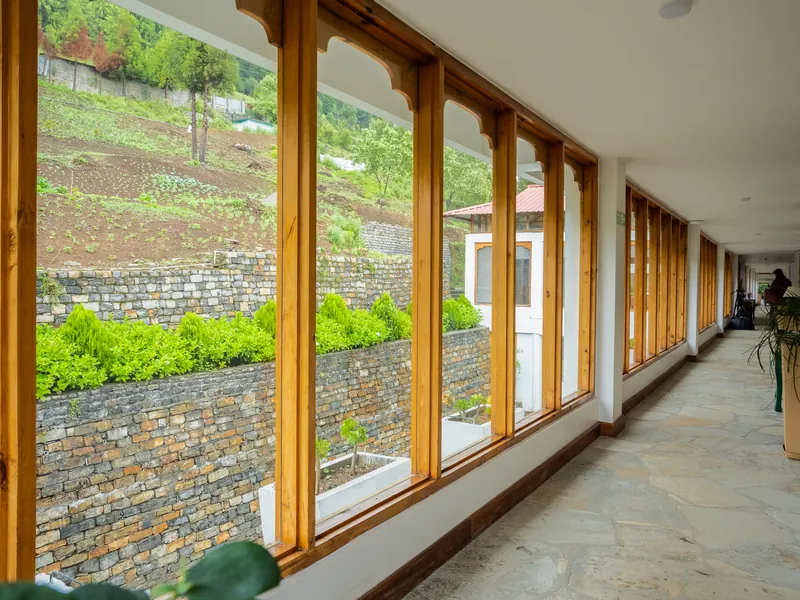 A clean, light-filled corridor at Timilo Boutique